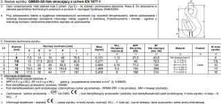 HAK SKRACAJĄCY Z UCHEM 7/8MM WLL 2T G8 EN1677-1 UN