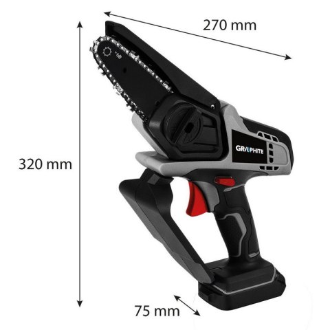 MINI PIŁA ŁAŃCUCHOWA AKUMUL. ENERGY+ 18V LI-LON BEZ AKUMUL. GRAPHITE