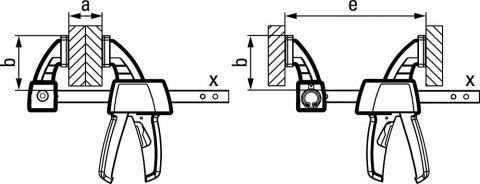 ŚCISK UNIWERSALNY 150/80 MM JEDNORĘCZNY SZYBKOMOCUJĄCY BESSEY