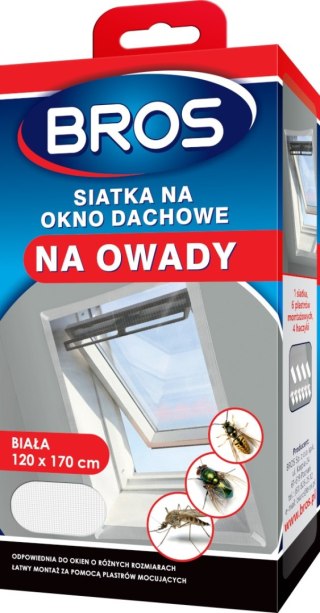 SIATKA NA OKNO DACHOWE 120*170 BIAŁA BROS