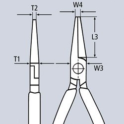 SZCZYPCE TNĄCE PÓŁOKRĄGŁE IZOLOWANE 200MM KNIPEX