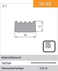 USZCZELKA SAMOPRZYLEPNA CZARNA D-69/4-0 10*5MM MB STOMIL