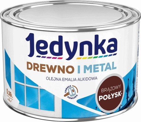 EMALIA ALKIDOWA DO DREWNA I METALU BRĄZOWA 0,36L JEDYNKA