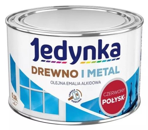 EMALIA ALKIDOWA DO DREWNA I METALU CZERWONY 0,36L JEDYNKA