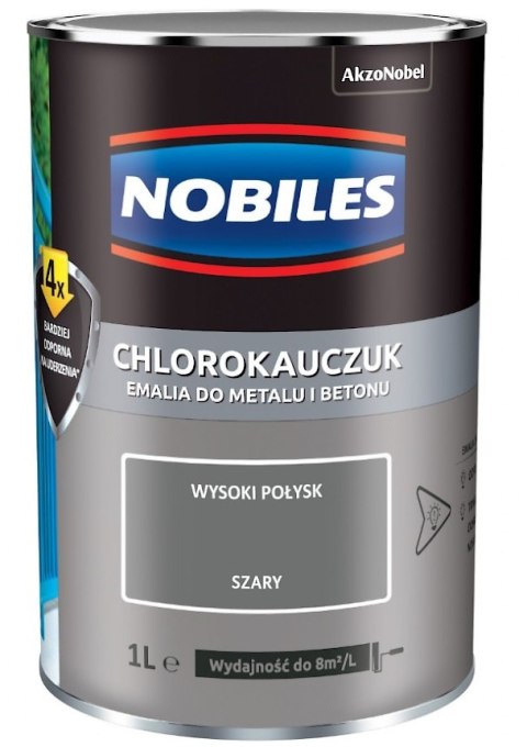 NOBILES EMALIA CHLOROKAUCZUKOWA SZARY JASNY RAL 7035 0.9L NOBILES