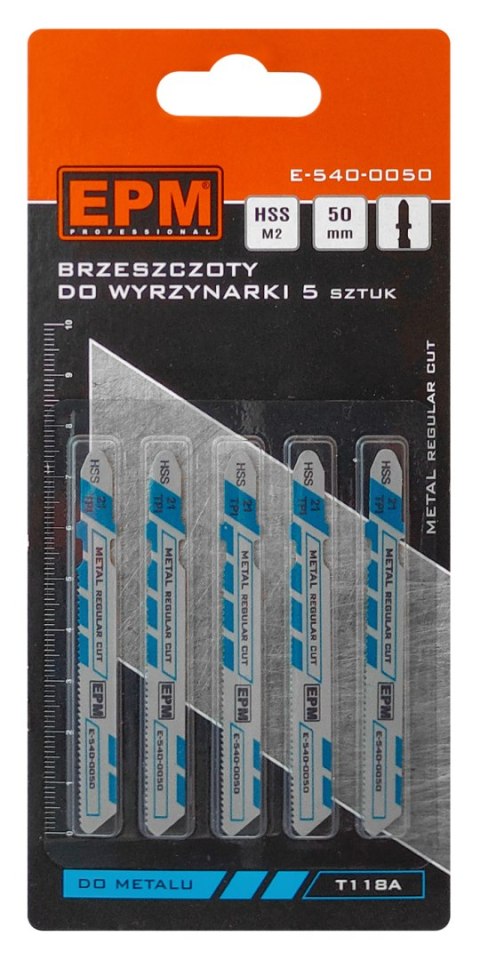 BRZESZCZOT DO WYRZYNARKI 51MM 21TPI METAL T118A 5 SZTUK EPM