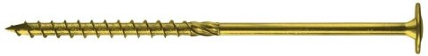 WKRĘT DO DREWNA Z KOŁNIERZEM NA TORX OCYNK ŻÓŁTY 8*380MM T40 UN