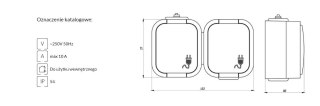 B2 GNIAZDO PODWÓJNE N/T Z/U IP54 BIAŁE KLAPKA BIAŁA ABEX