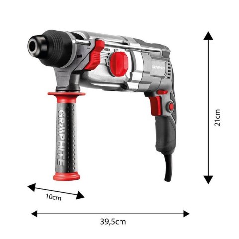 MŁOTOWIERTARKA SDS+ 900W WALIZKA GRAPHITE