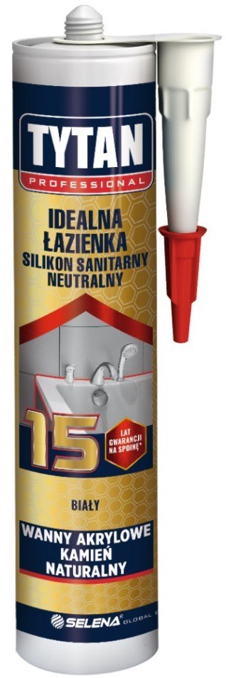 SILIKON TYTAN SANITARNY IDEALNA ŁAZIENKA 280ML BEZBARWNY TYTAN