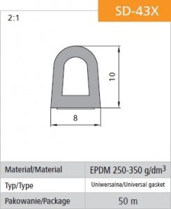 USZCZELKA SAMOPRZYLEPNA CZARNA DGP 8*10 MB STOMIL