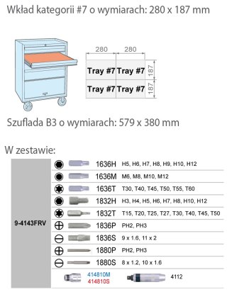 WKRĘTAK UDAROWY + BITY 5/16 43CZĘŚCI KING TONY