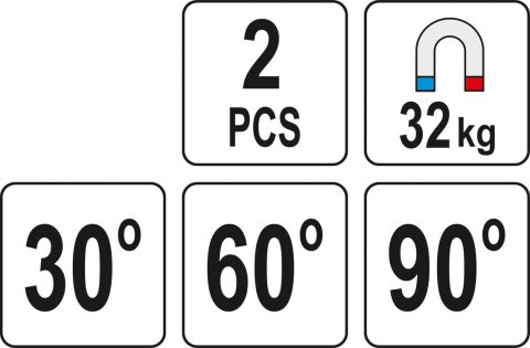 MAGNETYCZNE UCHWYTY SPAWALNICZE 32 KG 2 SZTUKI YATO