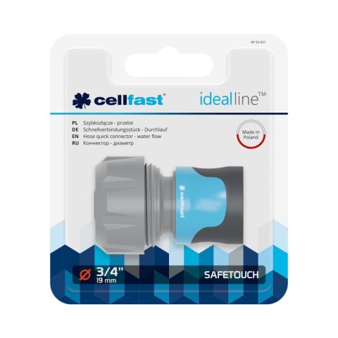 SZYBKOZŁĄCZE PRZELOT 3/4'' SAFETOUCH IDEAL CELL-FAST