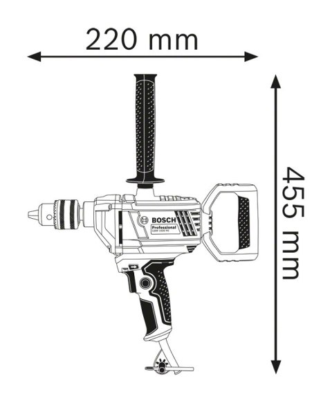 WIERTARKA GBM 1600 RE 850W BOSCH