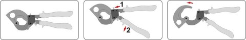 NOŻYCE ZAPADKOWE DO KABLI 380MM L-330 YATO