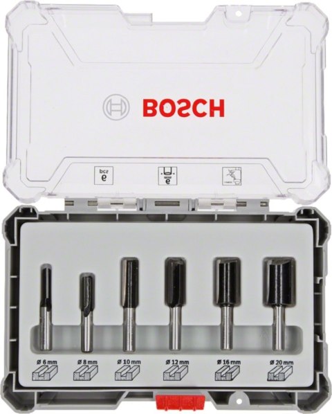 ZESTAW FREZÓW 6 SZT. UCHWYT 6MM BOSCH