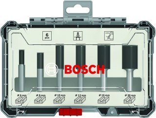 ZESTAW FREZÓW 6 SZT. UCHWYT 6MM BOSCH