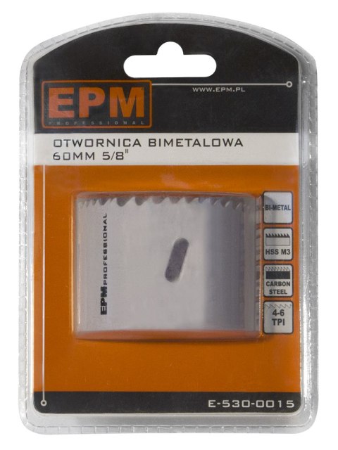 OTWORNICA BI-METALOWA 60MM UCHWYT 5/8'' EPM