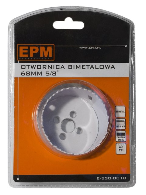 OTWORNICA BI-METALOWA 68MM UCHWYT 5/8'' EPM