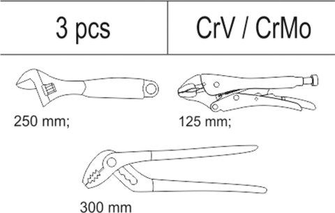 WKŁAD DO SZUFLADY ZESTAW SZCZYPIEC 3CZ YATO