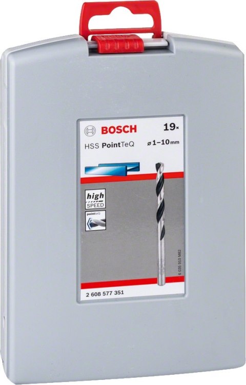 ZESTAW WIERTEŁ 19 SZT. POINTTEQ DO METALU 1-10MM BOSCH