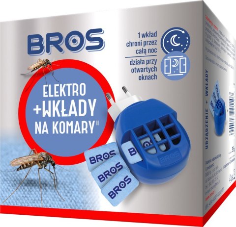 ELEKTROFUMIGATOR +10 WKŁADÓW NA KOMARY BROS