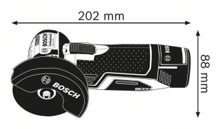 SZLIFIERKA KĄTOWA AKUMULATOROWA GWS 12 V-76 0*AH BOSCH