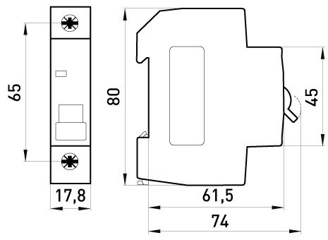 WYŁĄCZNIK NADPRĄDOWY MCB.PRO60 1P B25A 6KA ENEXT