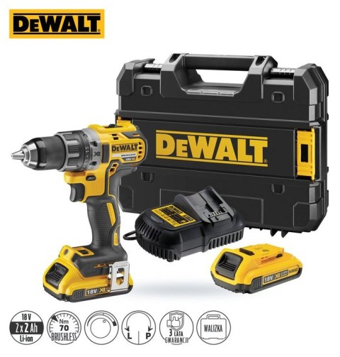 AKUMULATOROWA WIERTARKO-WKRĘTARKA XR 18V 2*2.0AH DEWALT