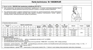 HAK ZAWIESIOWY WIDEŁKOWY Z ZABEZPIECZENIEM G8 10MM WLL3.15T UN