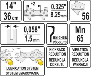 ŁAŃCUCH TNĄCY DO PILARKI 13'' .325 1.5MM 56Z YATO