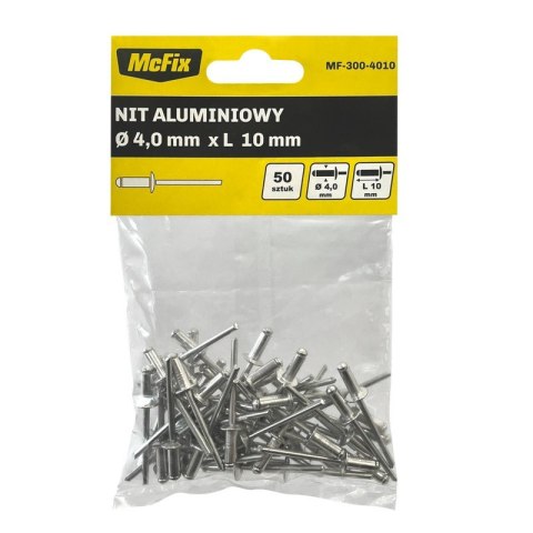 NITY ALUMINIOWE OP-50SZT 4.0*10MM MC FIX NITY ALUMINIOWE OP-50SZT 4.0*10MM MC FIX