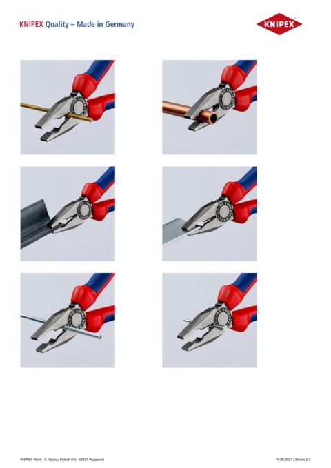 SZCZYPCE UNIWERSALNE PVC 180MM KNIPEX