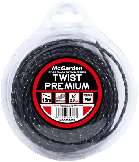 ŻYŁKA DO WYKASZARKI TWIST PREMIUM 2.4MM 15M MC GARDEN