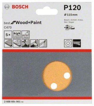 KRĄŻEK ŚCIERNY RW D115 G120 5PC. BOSCH