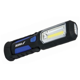 LATARKA AKU. 3W COB LED+1W ZASILACZ USB NA 230V I 12V DEDRA