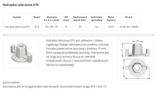 NAKRĘTKA TALERZOWA D70 UN