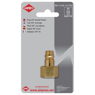 WTYK SZYBKOZŁĄCZKI Z GWINTEM WEWNĘTRZNYM 3/8'' AIRPRESS