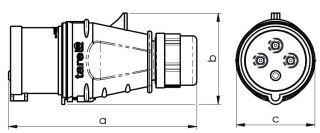 WTYKA IZOLACYJNA PRZENOŚNA 16A 400V 3P+N+Z IP44 TAREL