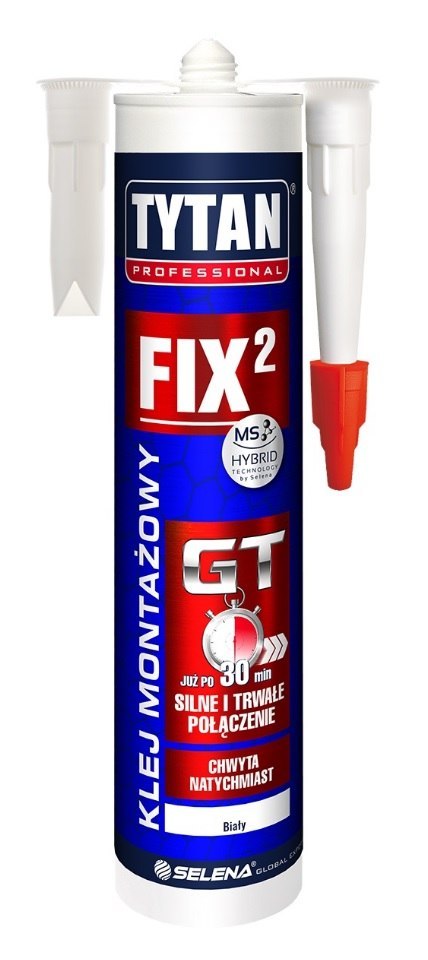 KLEJ MONTAŻOWY FIX2 GT 290ML BIAŁY TYTAN