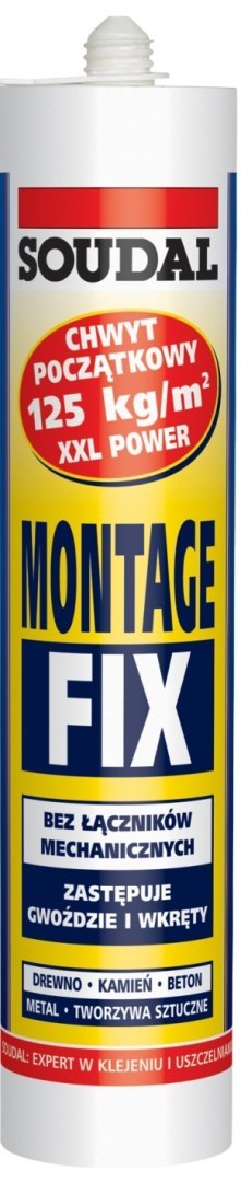 KLEJ MONTAŻOWY MONTAGE FIX 280ML SOUDAL