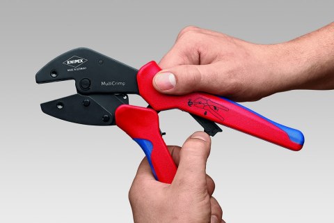 SZCZYPCE DO ZAGNIATANIA Z MAGAZYNKIEM I 5 MATRYC.MULTICRIMP KNIPEX