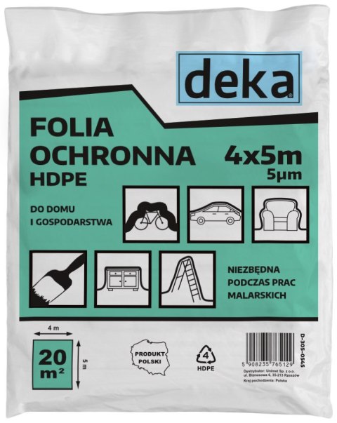 FOLIA OCHRONNA HDPE 4X5 MG 0,005 DEKA