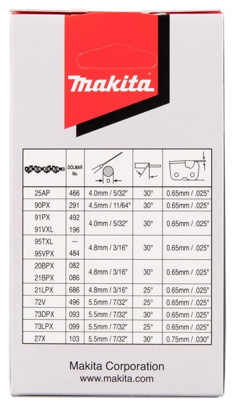 ŁAŃCUCH TNĄCY 21BPX 45CM 1.5MM 0.325' 72 OGN MAKITA