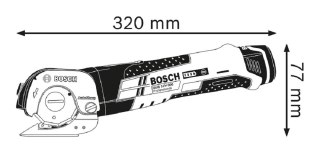 NOŻYCE ROTACYJNE GUS 12V-300 0*AH BOSCH