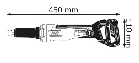 SZLIFIERKA PROSTA AKUMULATOROWA GGS 18V-23 LC 0*AH BOSCH