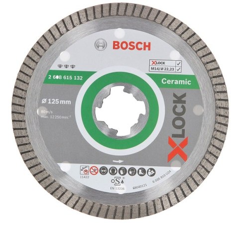 TARCZA DIAMENTOWA CERAMIC EXTRACLEAN TURBO 125*1.4 X-LOCK BOSCH