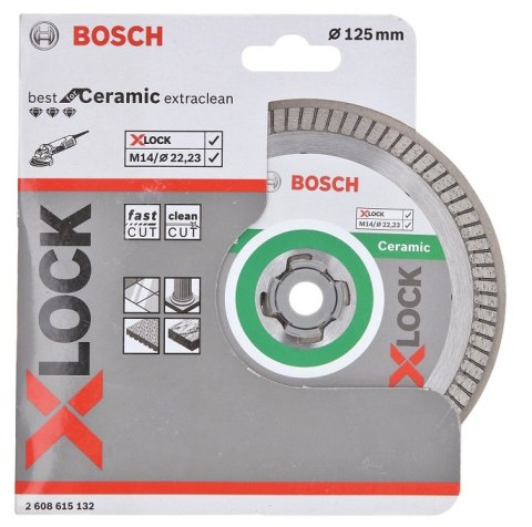 TARCZA DIAMENTOWA CERAMIC EXTRACLEAN TURBO 125*1.4 X-LOCK BOSCH