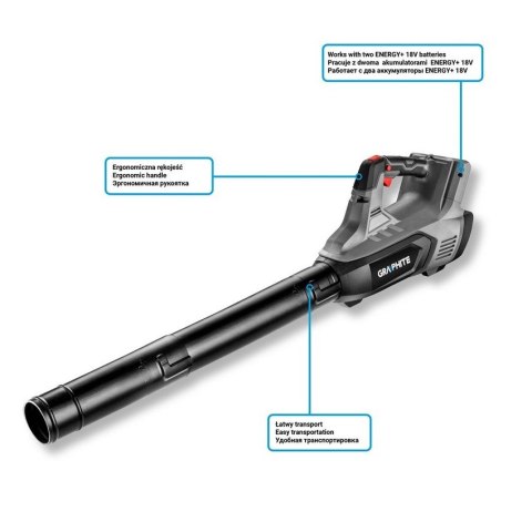 AKUMULATOROWA DMUCHAWA DO LIŚCI 36V ENERGY+ GRAPHITE